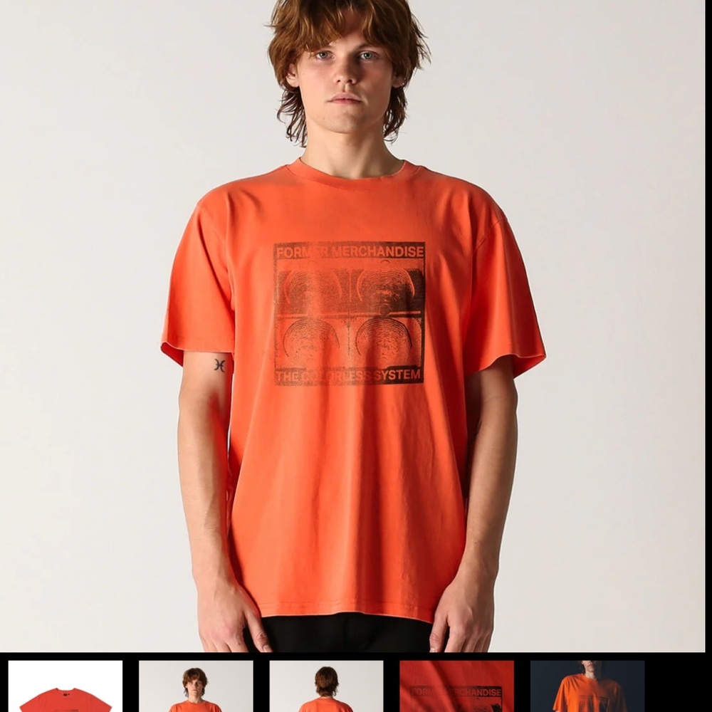Former Merchandise Orange Crux Scan T-shirt
